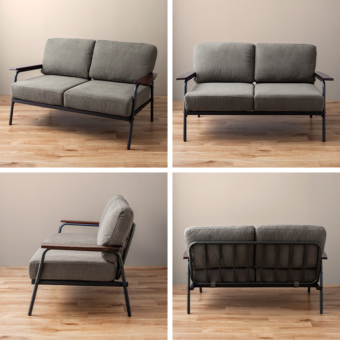 g118006]【幅135cm】Basquiat 2人掛けコーデュロイソファ 2人掛け