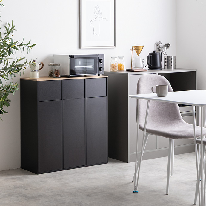 g134080]【幅74.5cm】Toy 3連式ゴミ箱 ゴミ箱 | 家具・インテリア通販