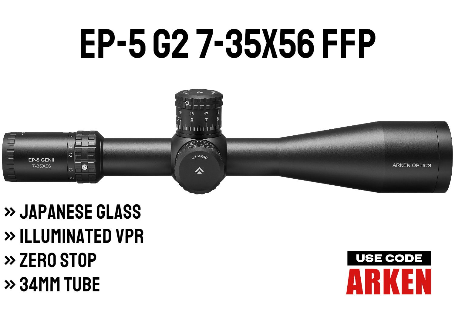 SH4 4-16X50 GEN2 FFP MIL VPR Illuminated Reticle with Zero Stop