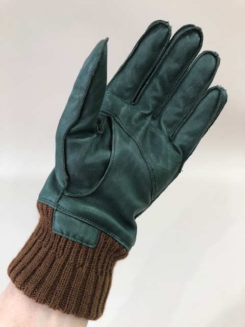Horsehide Leather Glove LOT1602 GREEN/BROWN | dapper's