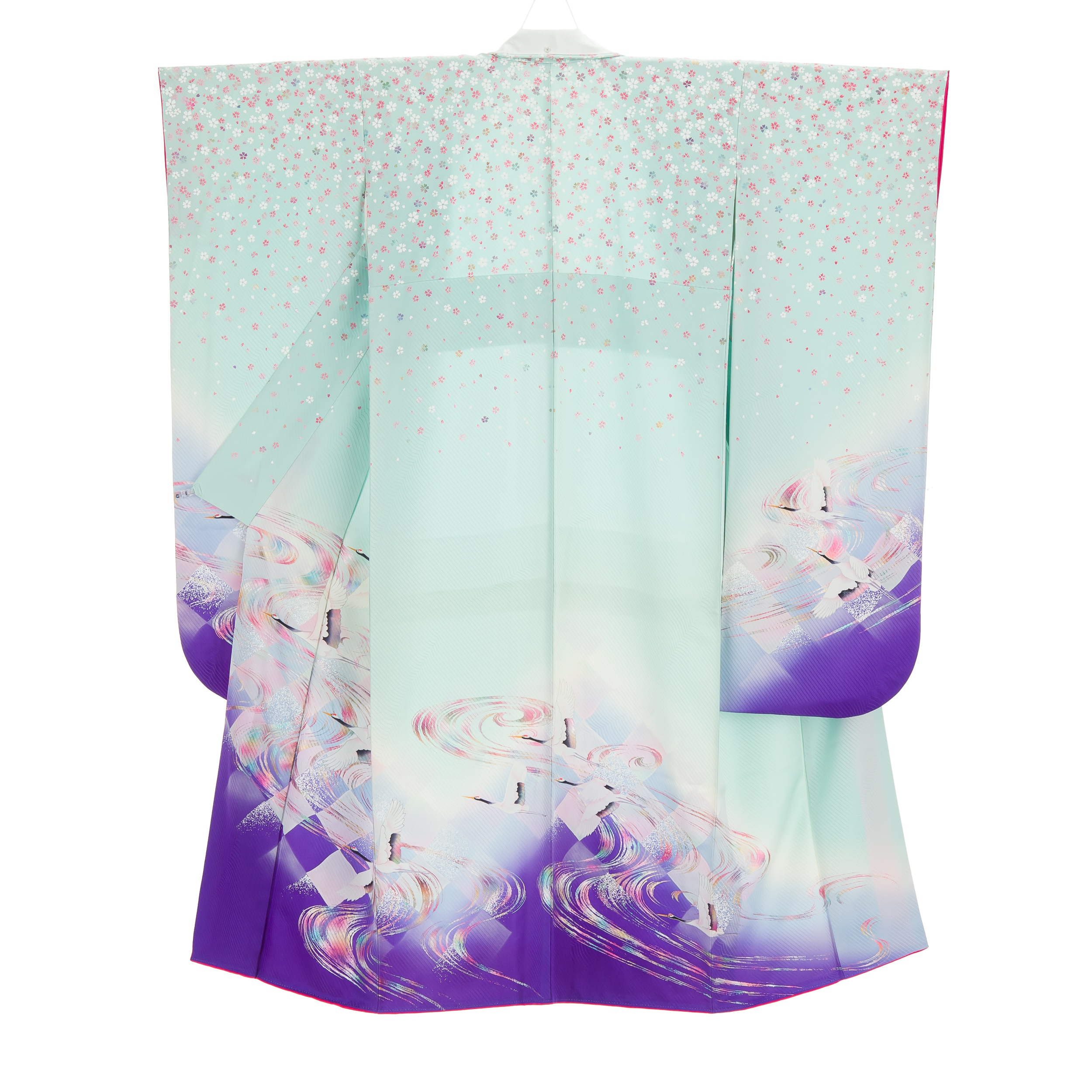 振袖 松本幸四郎監修 ダイヤと鶴 - からん::アンティーク着物