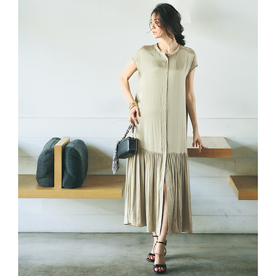 Chaos]サンドシルク調の2WAYドレープワンピース | KOBUNSHA SELECT