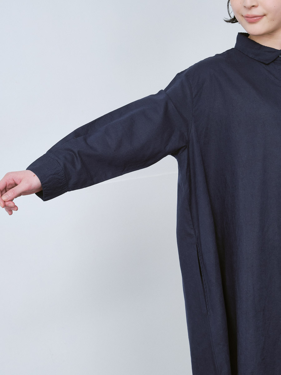 シャツワンピース 綿麻オックス | OPナガソデ | 【公式】D*g*y ONLINE