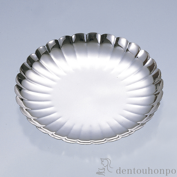 送料無料】 銀製 菊皿 B 8.0号 / 盛皿 プレート セット 食器
