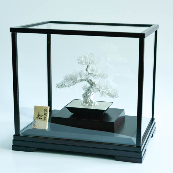 送料無料】 銀製 盆栽 松 B 5号・70g / 高級 コレクション 美術品 工芸