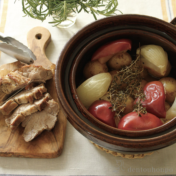 テレビで紹介されました】 【送料無料】 ロースト土鍋 （2～3人用