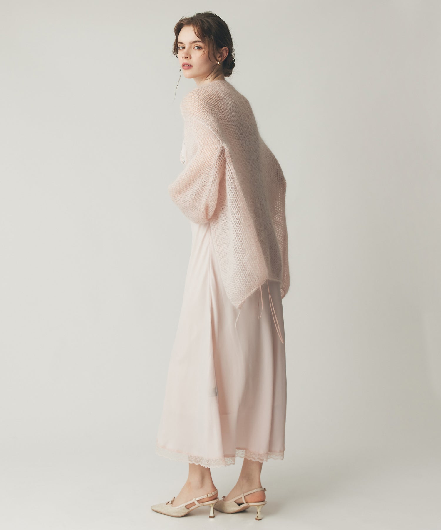 2wayキッドモヘヤシアーニット