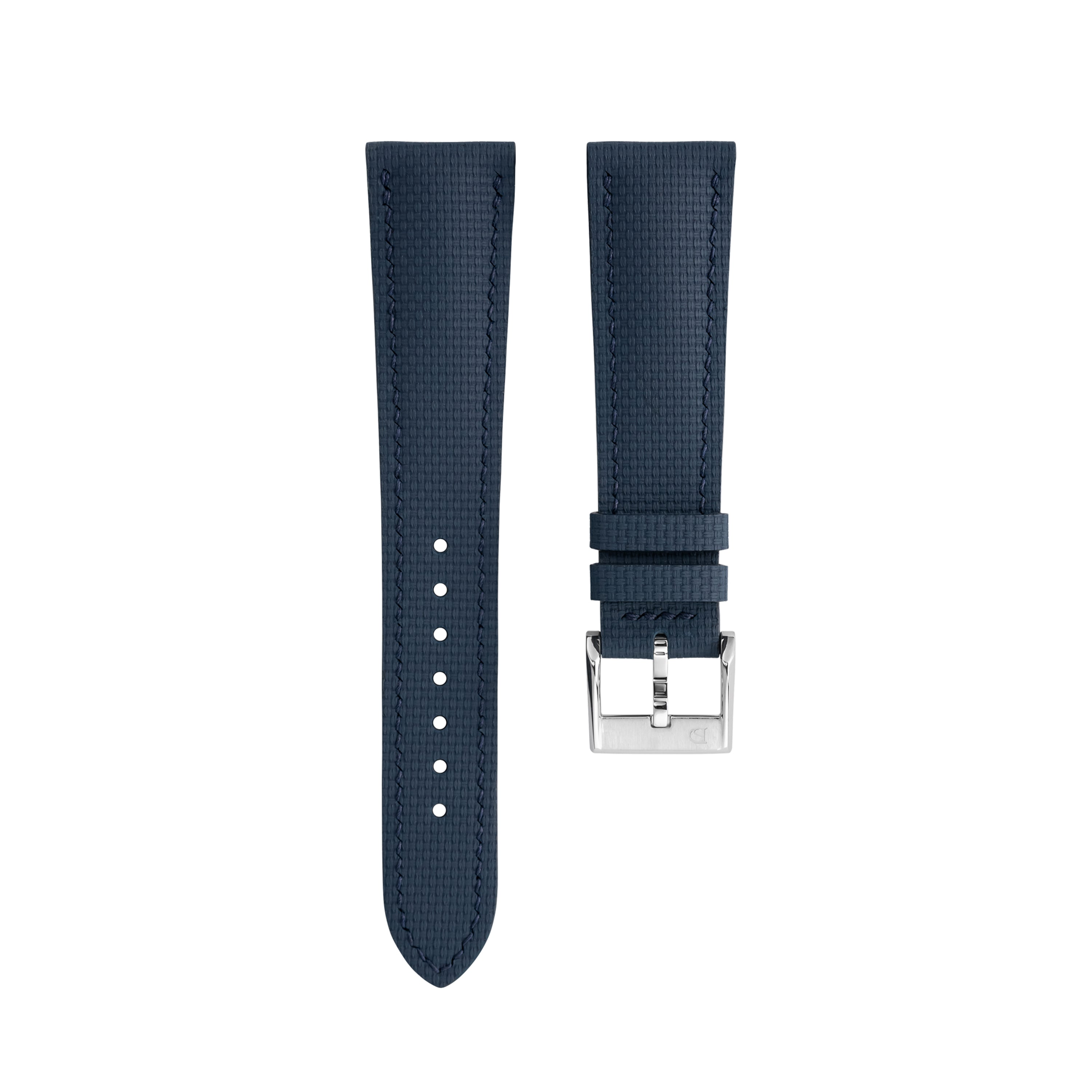 Navy Sailcloth Signature Strap - Handcrafted Leather Watch Strap