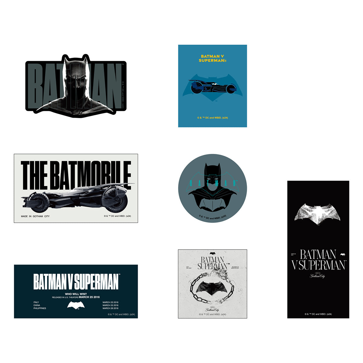 DCコミックス】 映画 『バットマン』85周年 ステッカーセット(BATMAN V