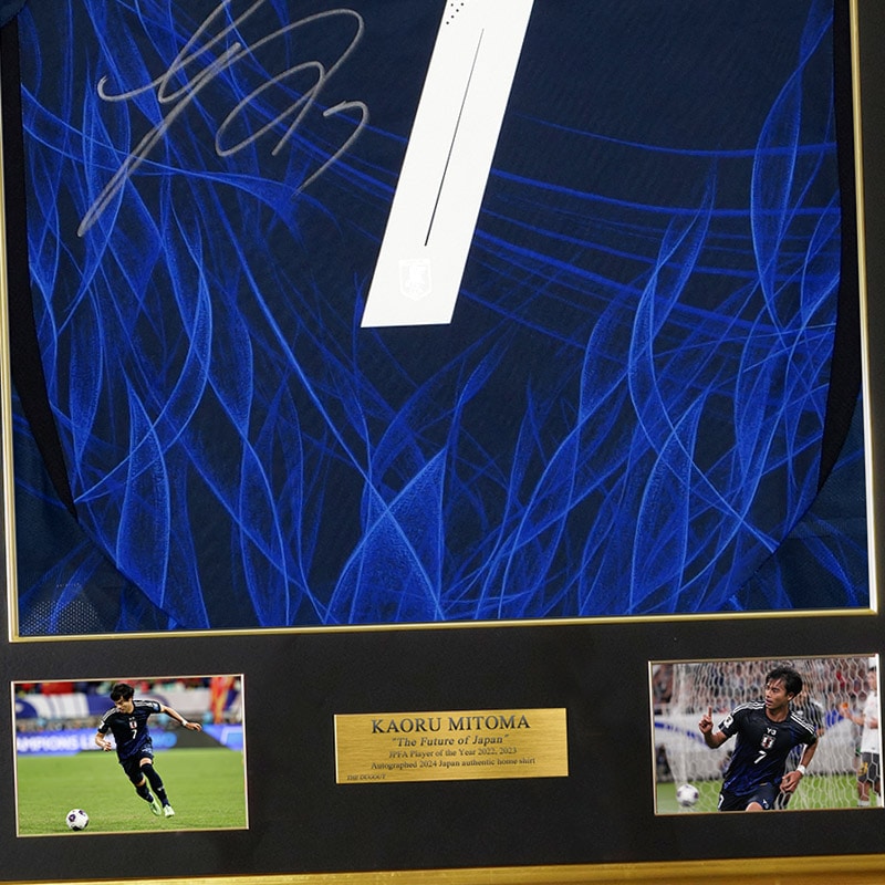 メモラビリア】三笘薫 直筆サイン入り日本代表2024ホームサッカー