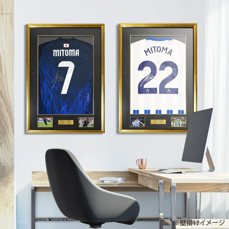 メモラビリア】三笘薫 直筆サイン入り日本代表2024ホームサッカー