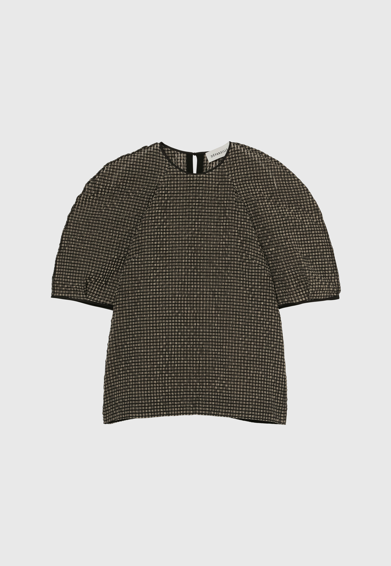 SHEERSUCKER CHECK BLOUSE / シアーサッカーチェックブラウス