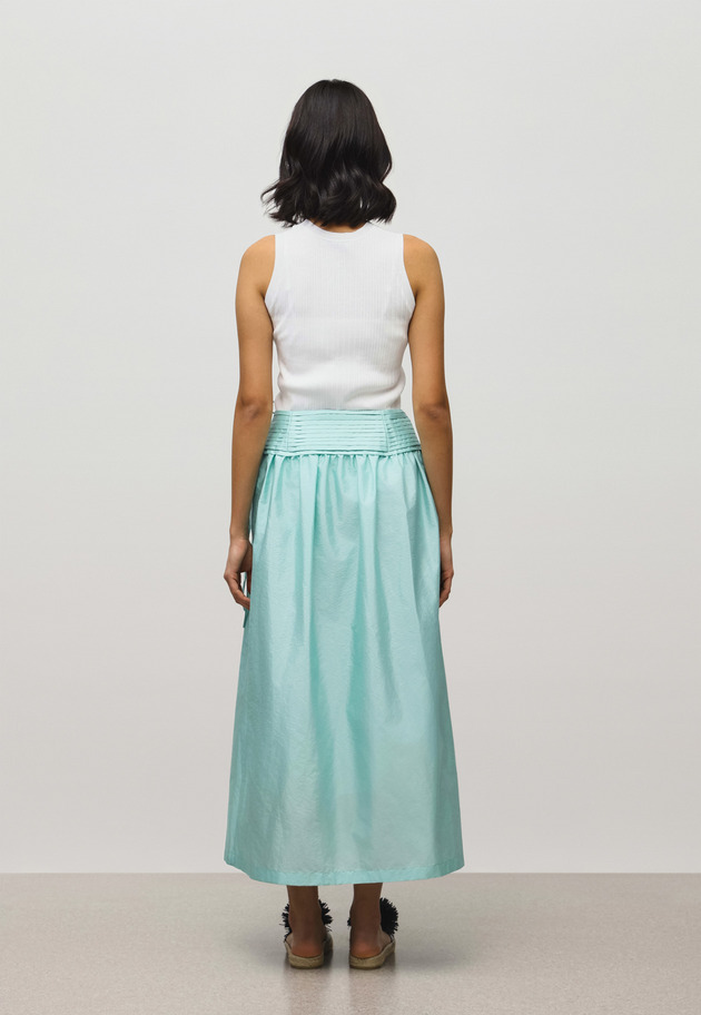 WASHER TAFFETA TUCK SKIRT / ワッシャータフタタックスカート