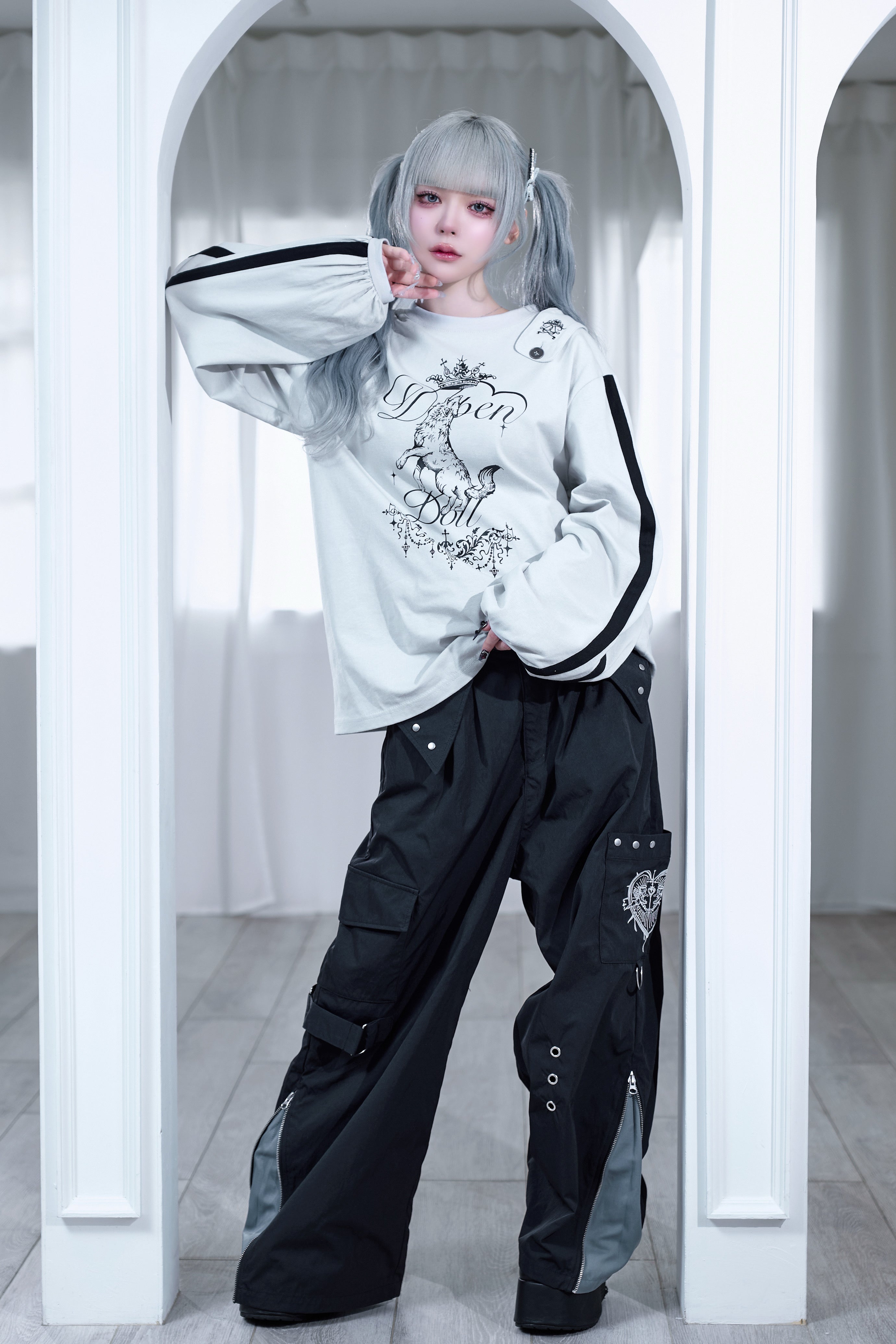 dd double waist zip pants