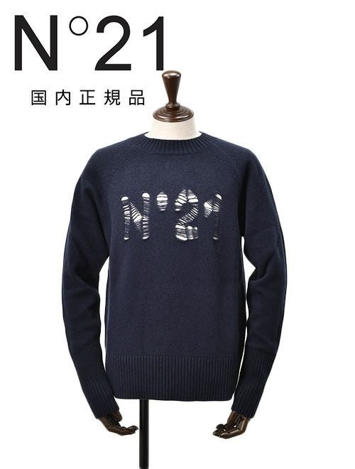 ヌメロ ヴェントゥーノ N°21 クルーネックニット メンズ 長袖セーター