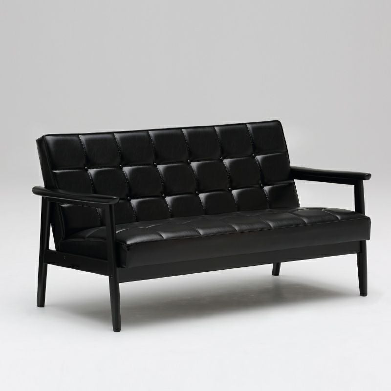 カリモク60 Kチェア 2シーター ブラックブラック［W36143BB