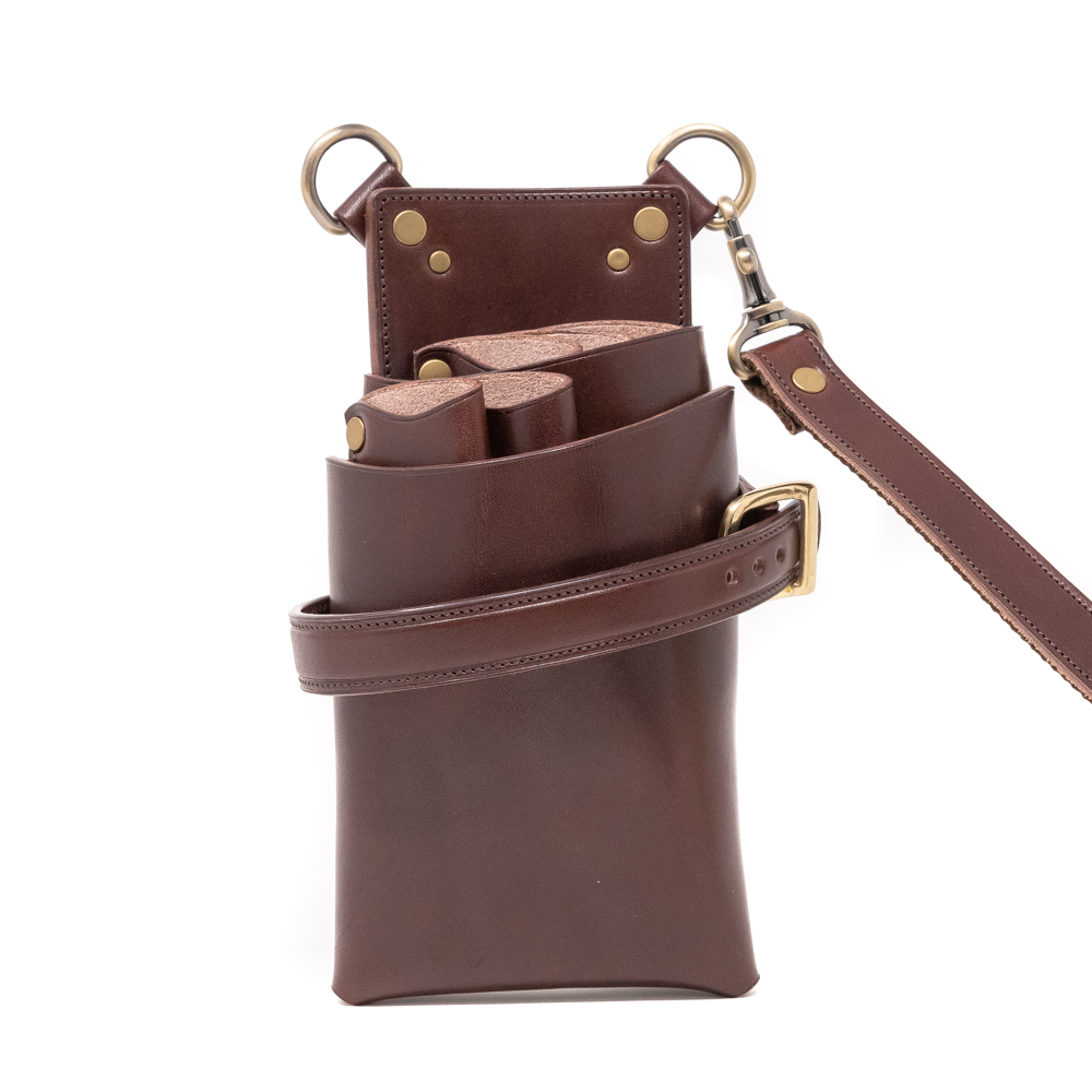 シザーケース5丁用 イタリアンレザー/栃木レザー/ブライドルレザー