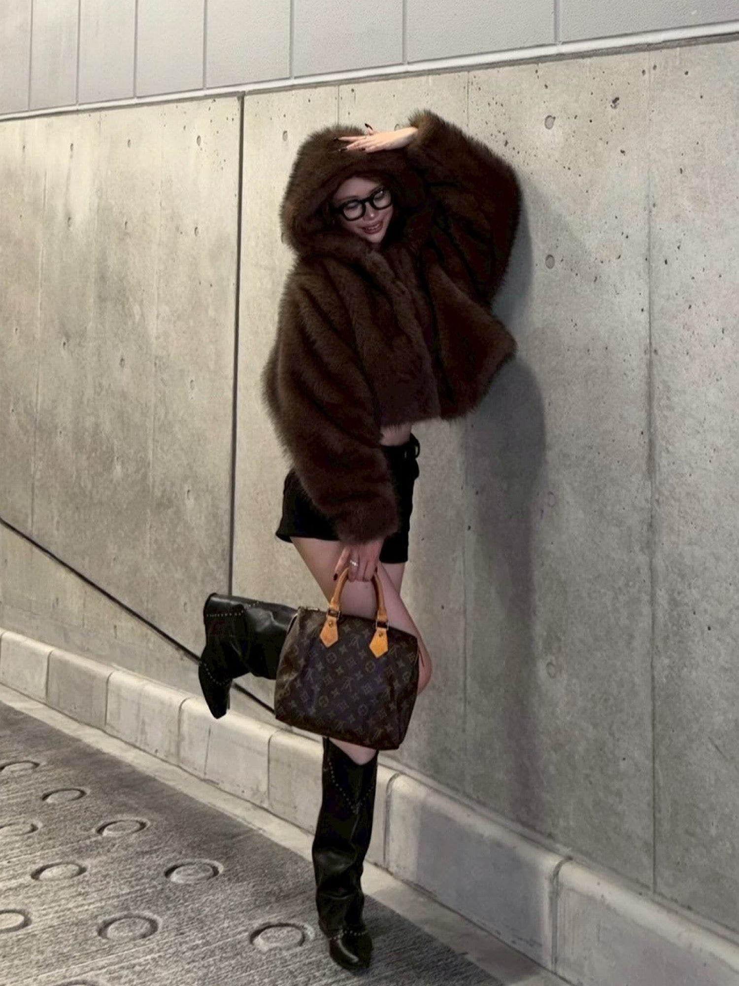 Premium eco fur hoodie coat | DIANTÉ (ディアンテ)公式通販サイト