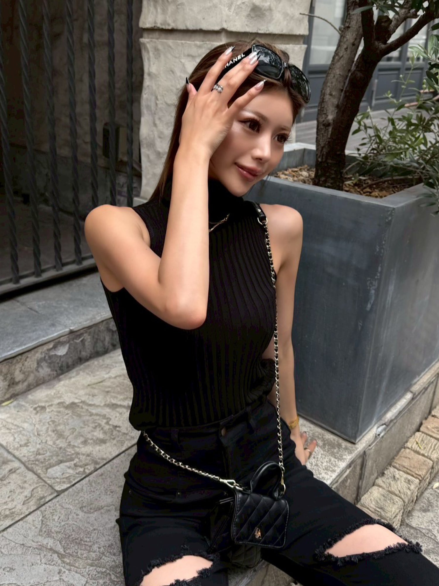 Quilted leather logo mini bag | DIANTÉ (ディアンテ)公式通販サイト