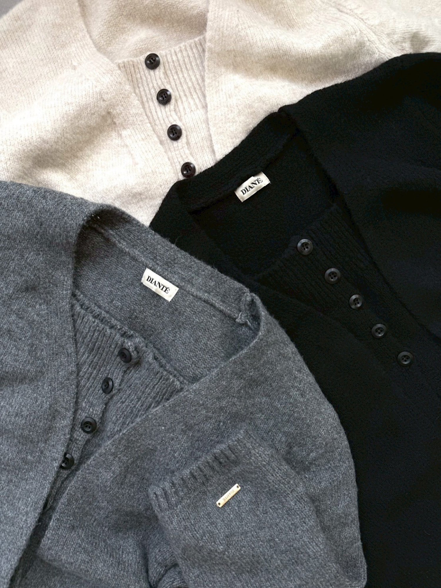 Front button baretop×Knit cardigan SET | DIANTÉ (ディアンテ)公式