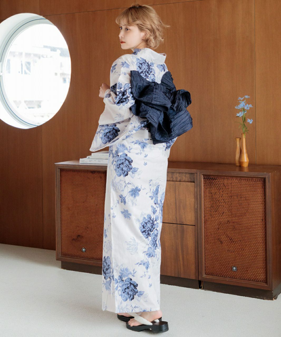 Dita 浴衣 人気完売商品【水彩の勿忘草色】 セット Dita 浴衣 人気完売