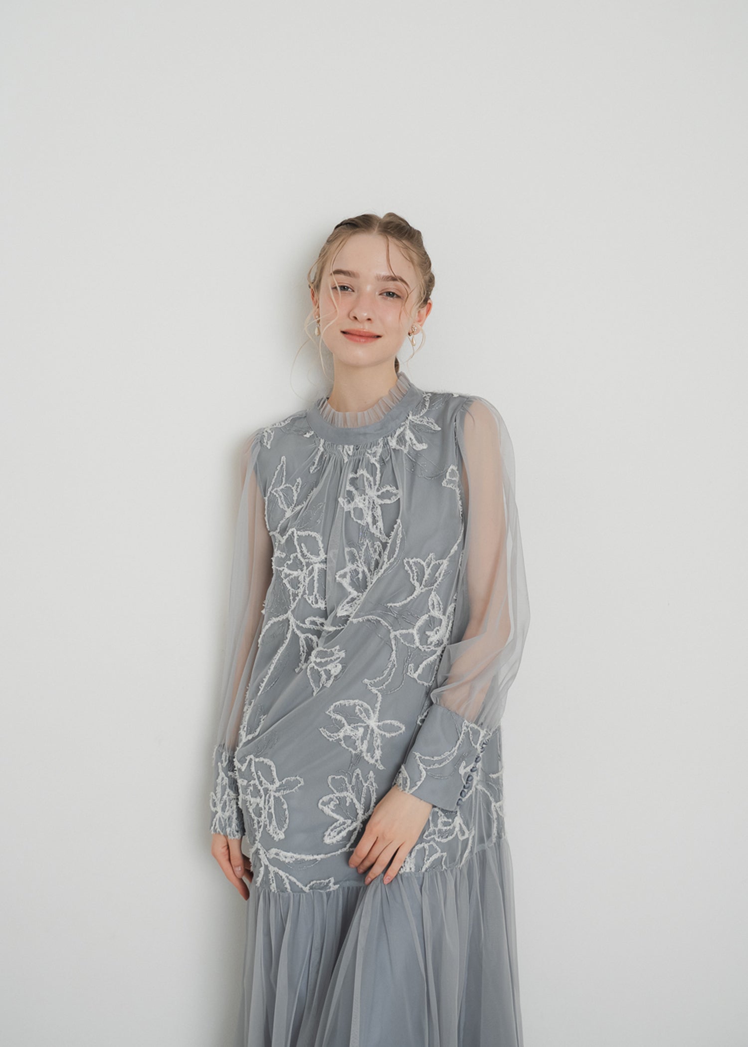 フェザーフラワーチュールドレス｜Dorry Doll