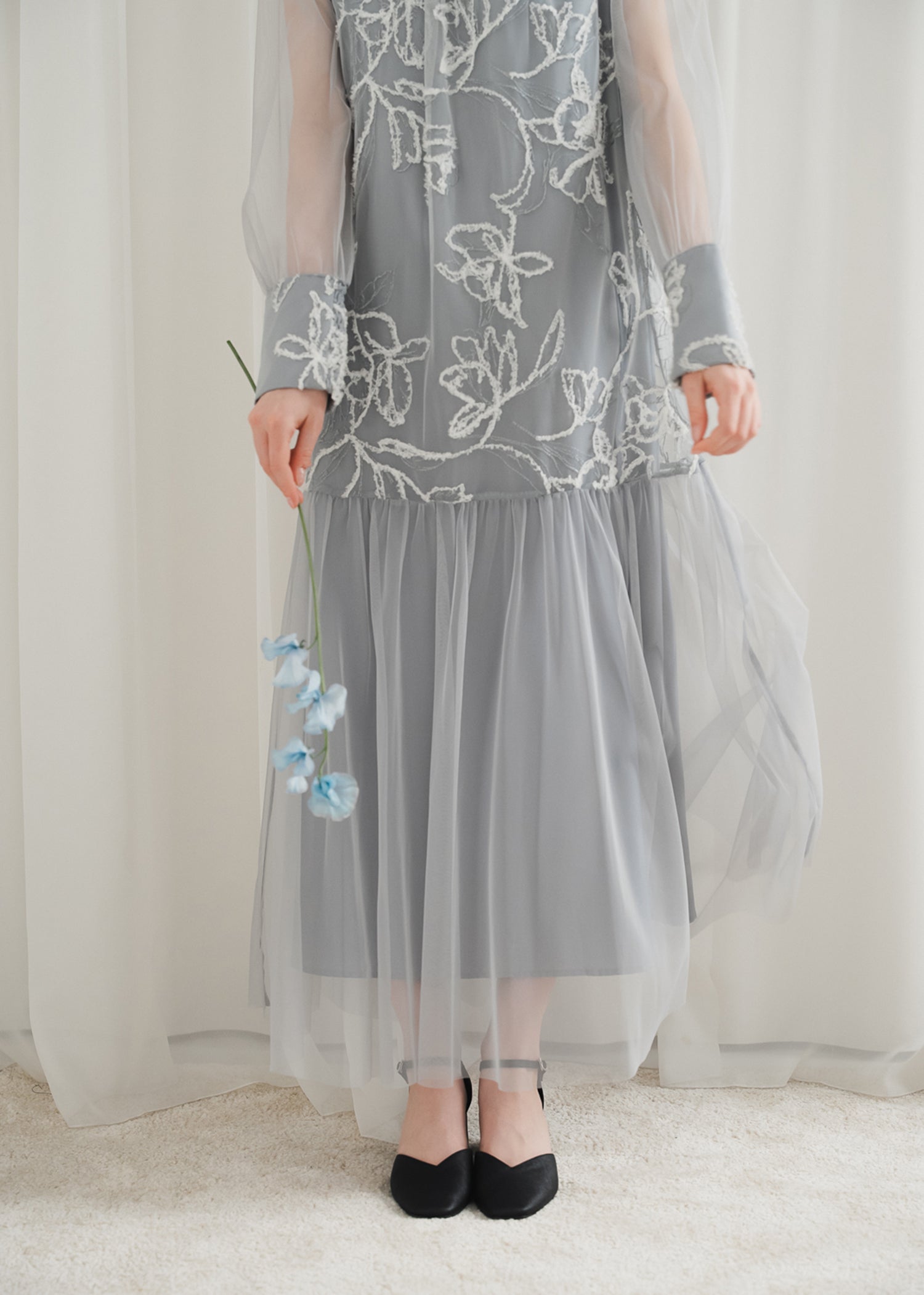 フェザーフラワーチュールドレス｜Dorry Doll