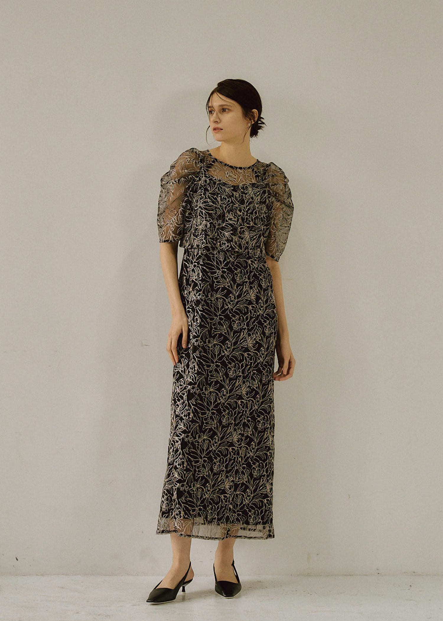 Whole race layered dress｜LE'RURE