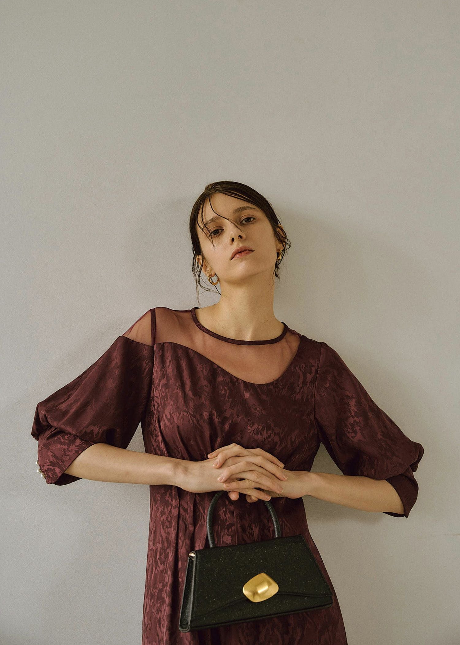 Meandering waist tuck flare dress｜LE'RURE