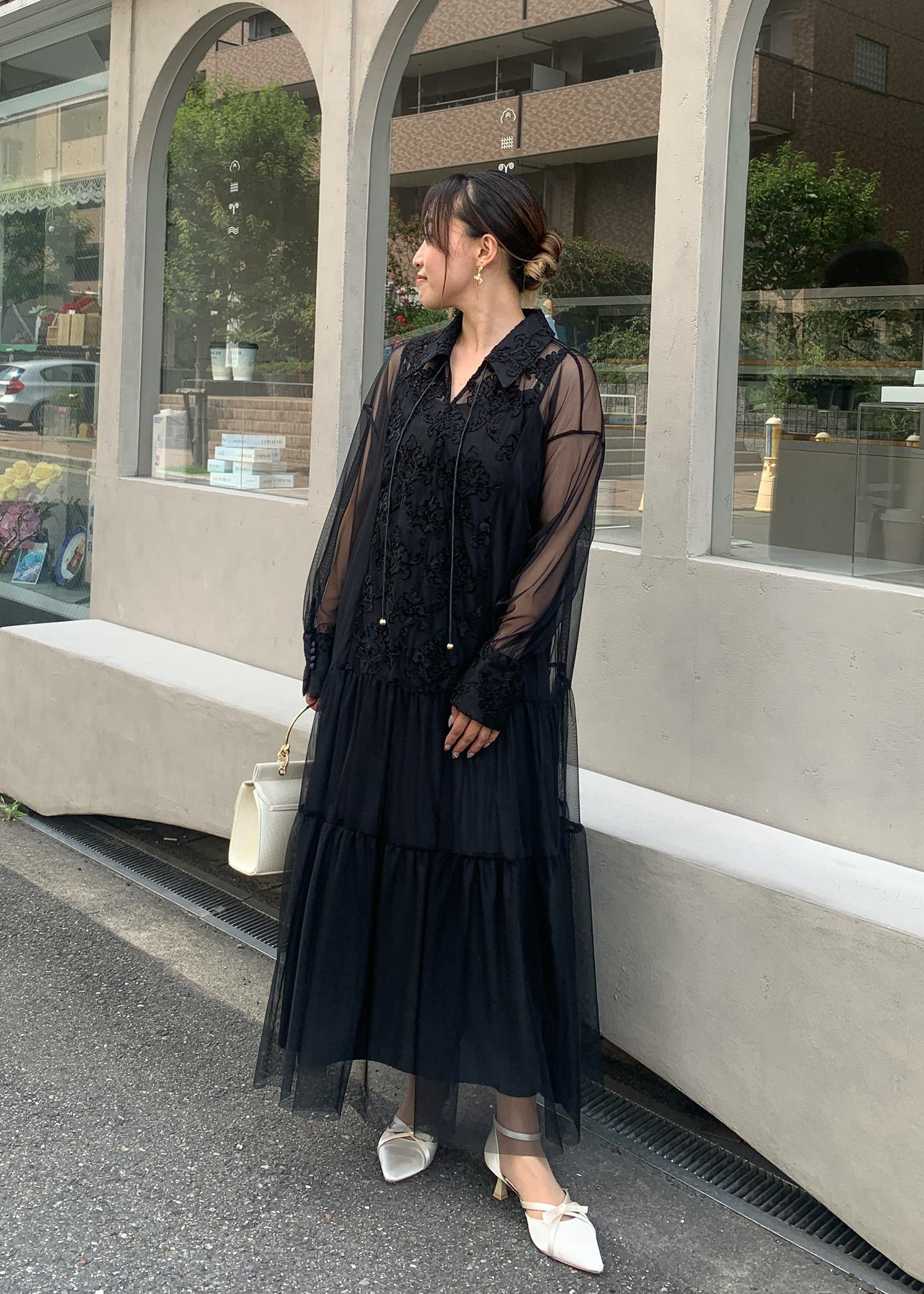 デザインカラーモールレースドレス｜DorryDoll