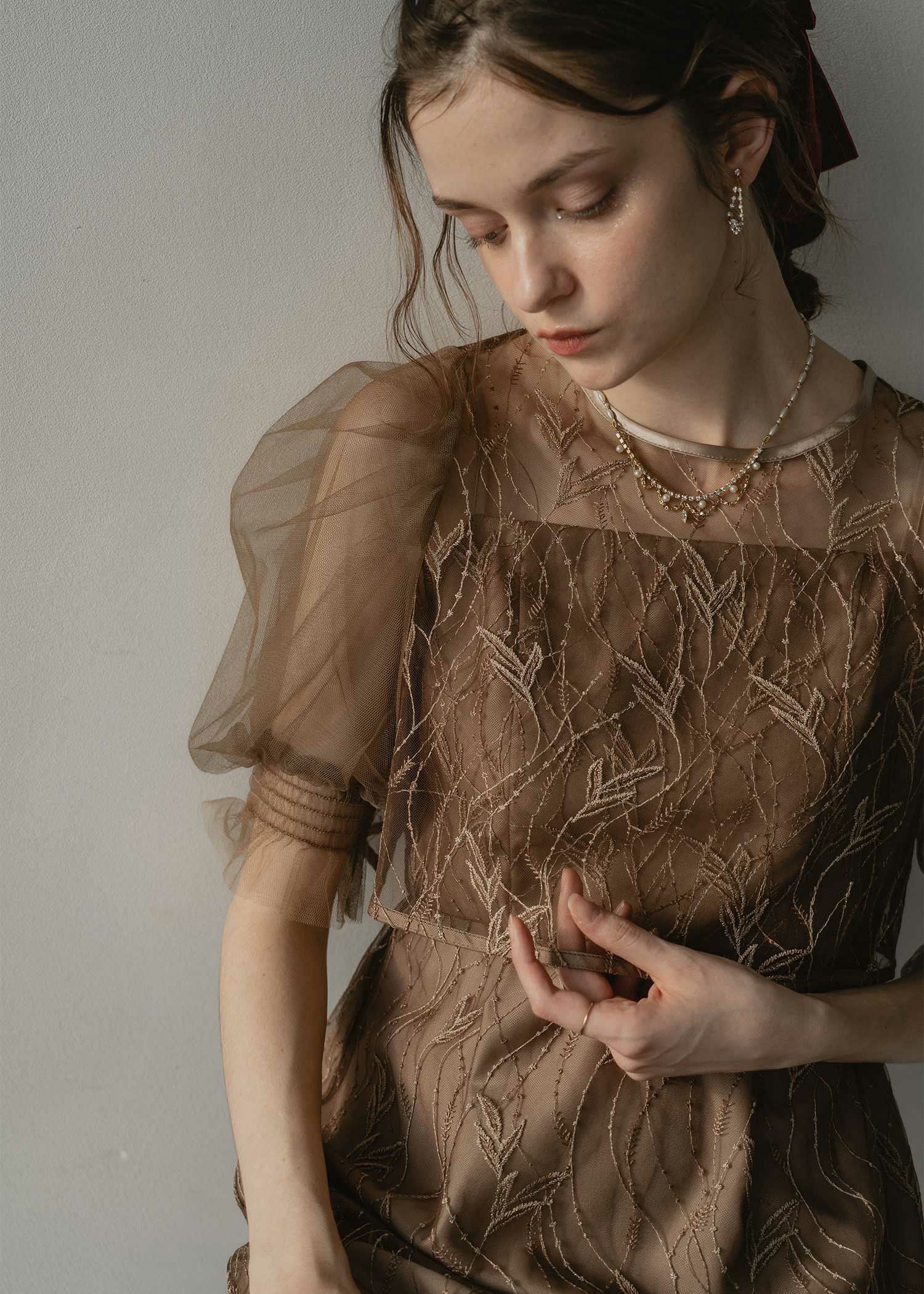 リーフレースセットドレス|DorryDoll