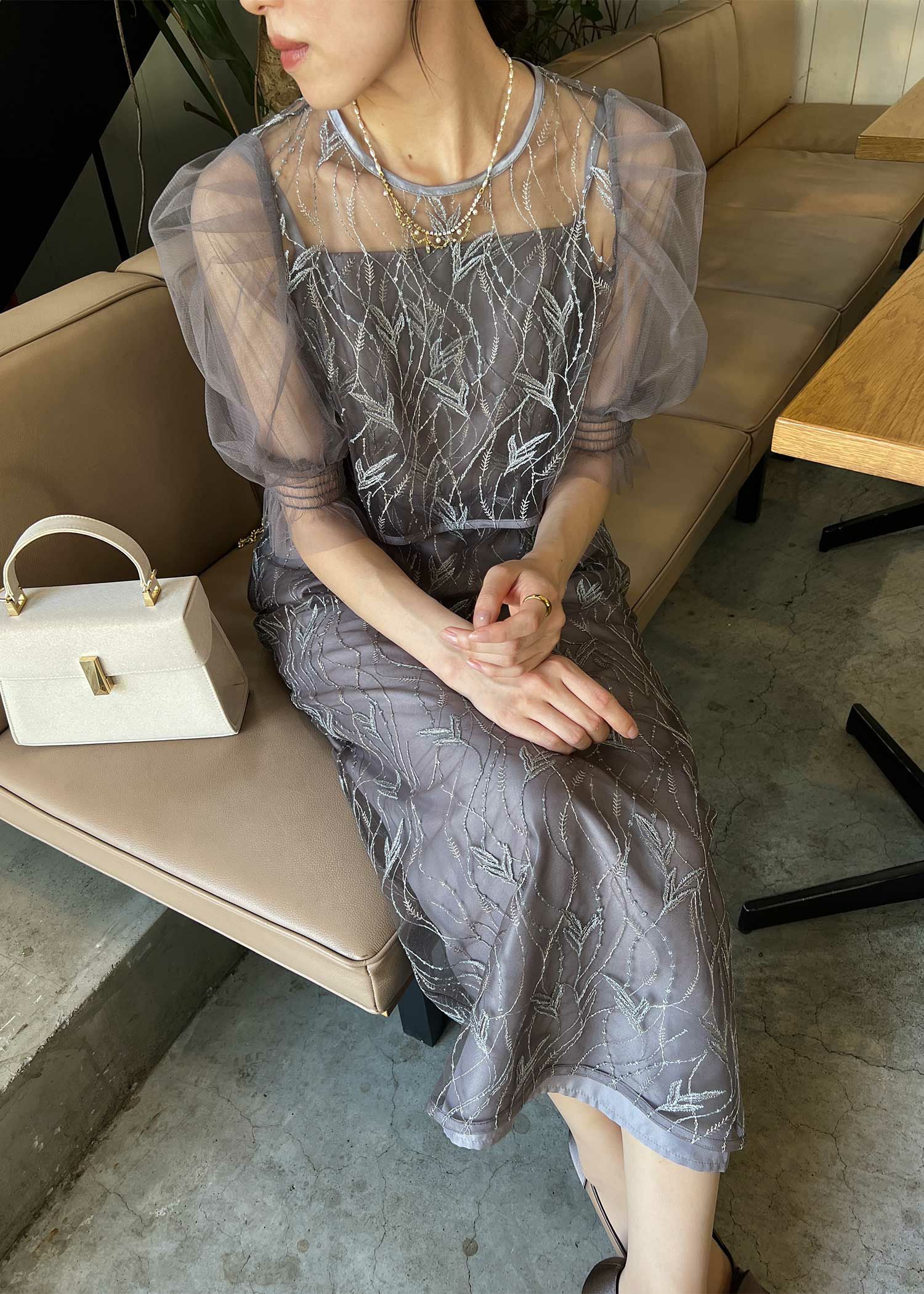 リーフレースセットドレス|DorryDoll