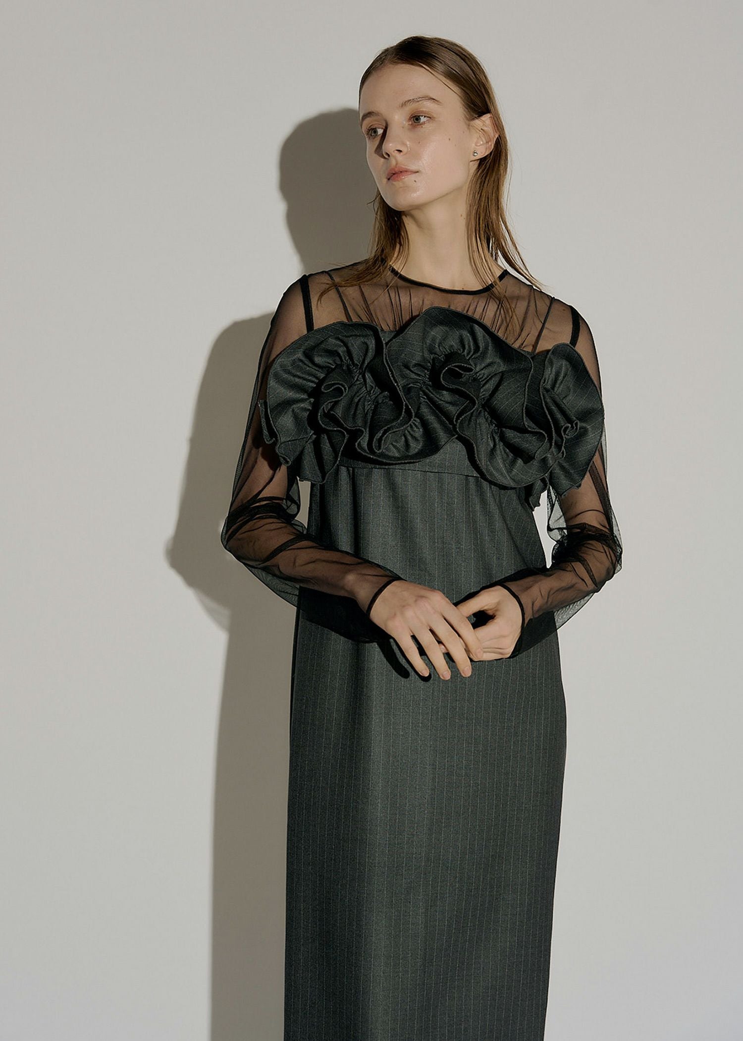 Wavy frill bustier stripe dressのドレス|Dorry Doll / LE'RURE