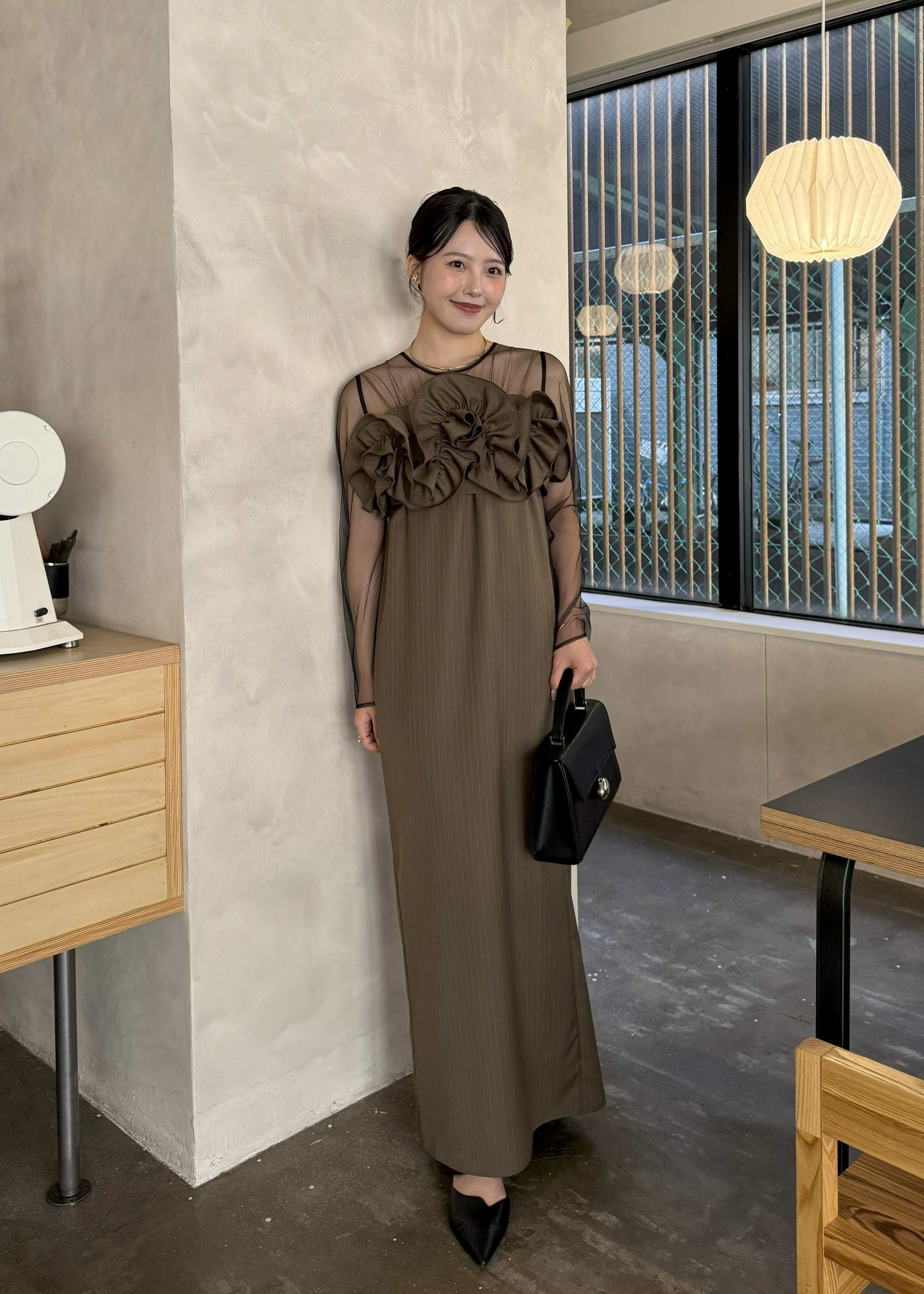 Wavy frill bustier stripe dressのドレス|Dorry Doll / LE'RURE