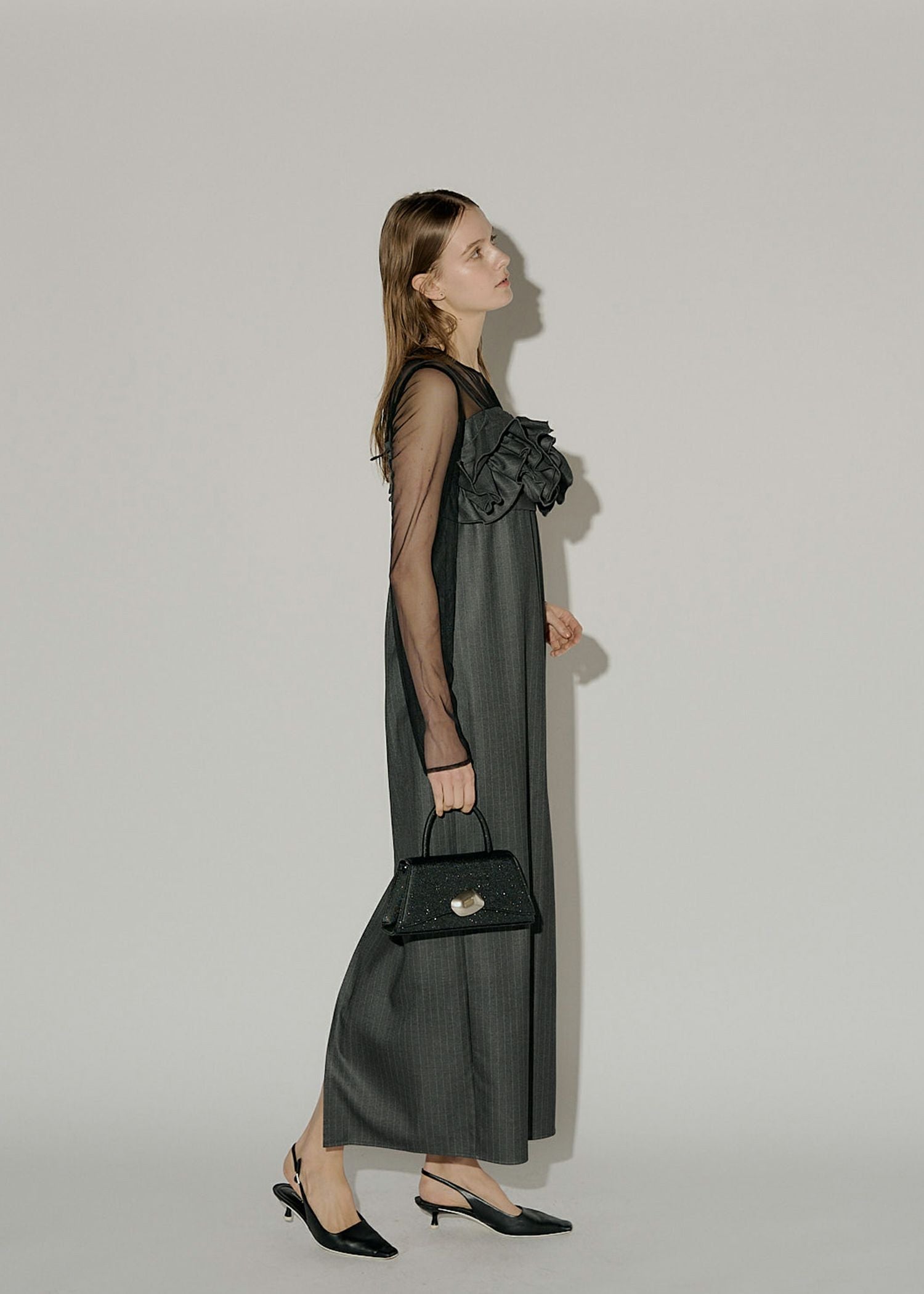 Wavy frill bustier stripe dressのドレス|Dorry Doll / LE'RURE