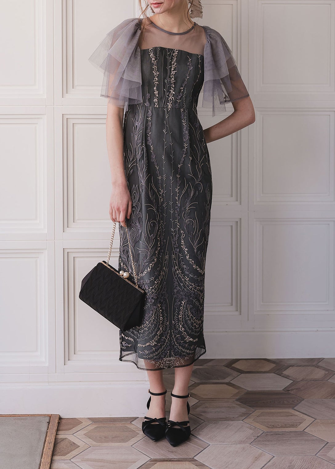 マルチケープIラインドレスのドレス|Dorry Doll / LE'RURE