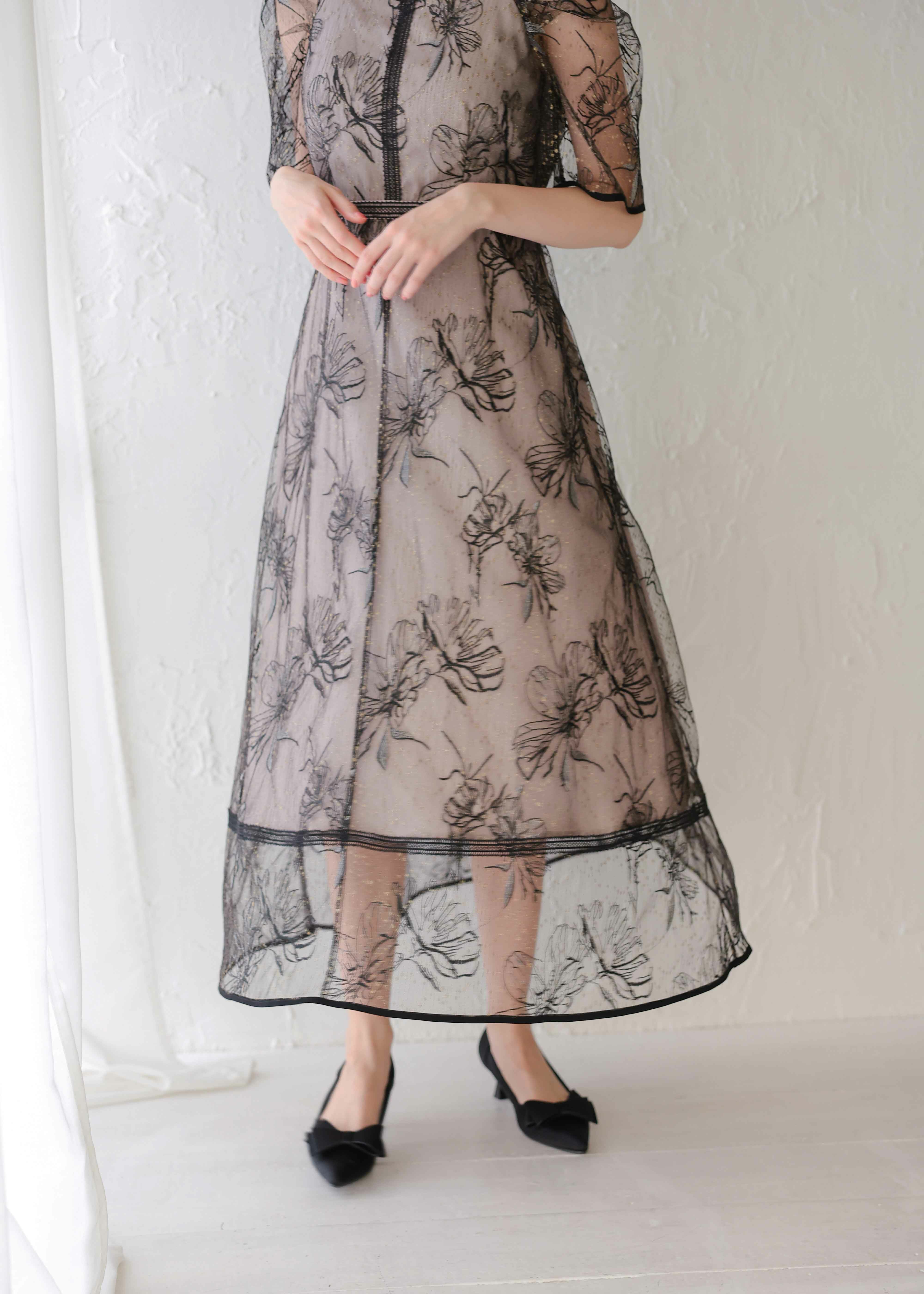 ドローイングフラワードレス｜DorryDoll