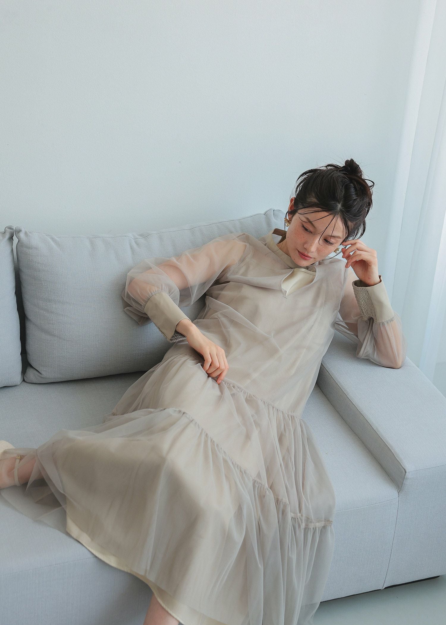 バルーンスリーブボリュームドレス｜DorryDoll