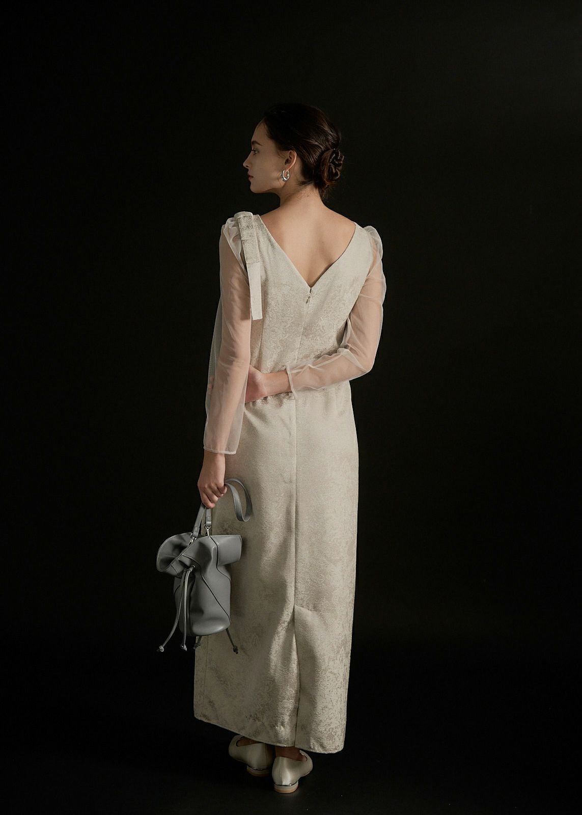 Shoulder ribbon jacquard dressのドレス|Dorry Doll / LE'RURE