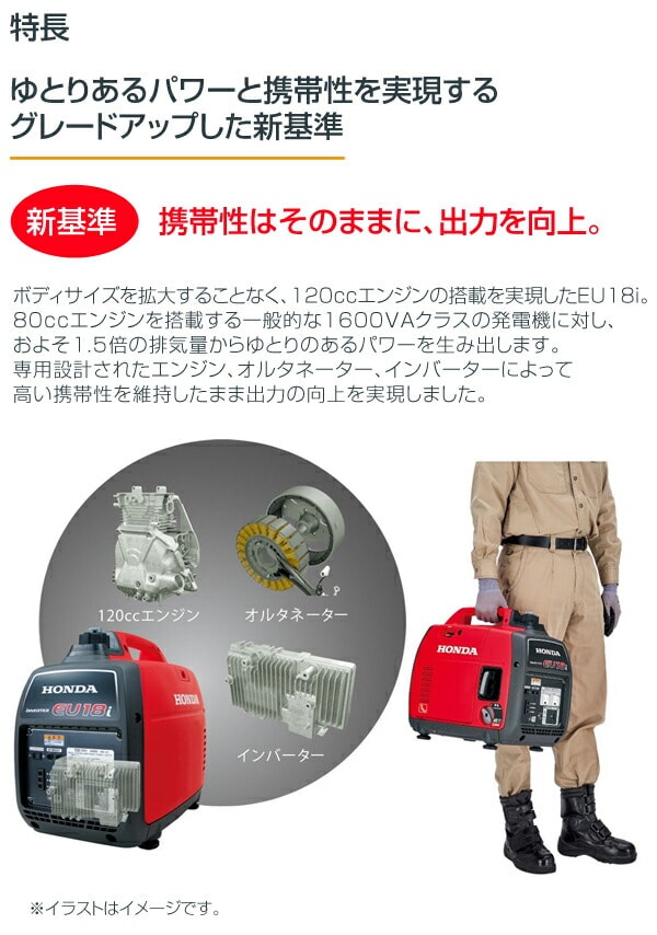 dショッピング |ホンダ インバーター発電機 EU18i EU18iT JN [121cc