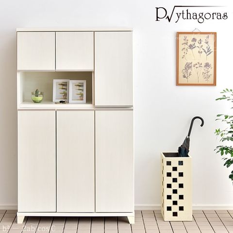 dショッピング |下駄箱 ハイタイプ 幅90 ピタゴラス 国産 完成品 玄関