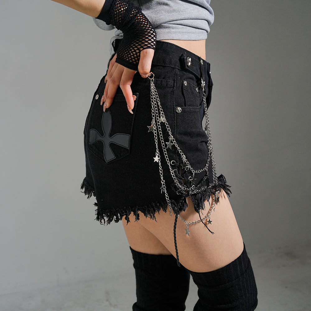 激レア】 d.i.a. ショートパンツ ブラック レース リング付き 2026年