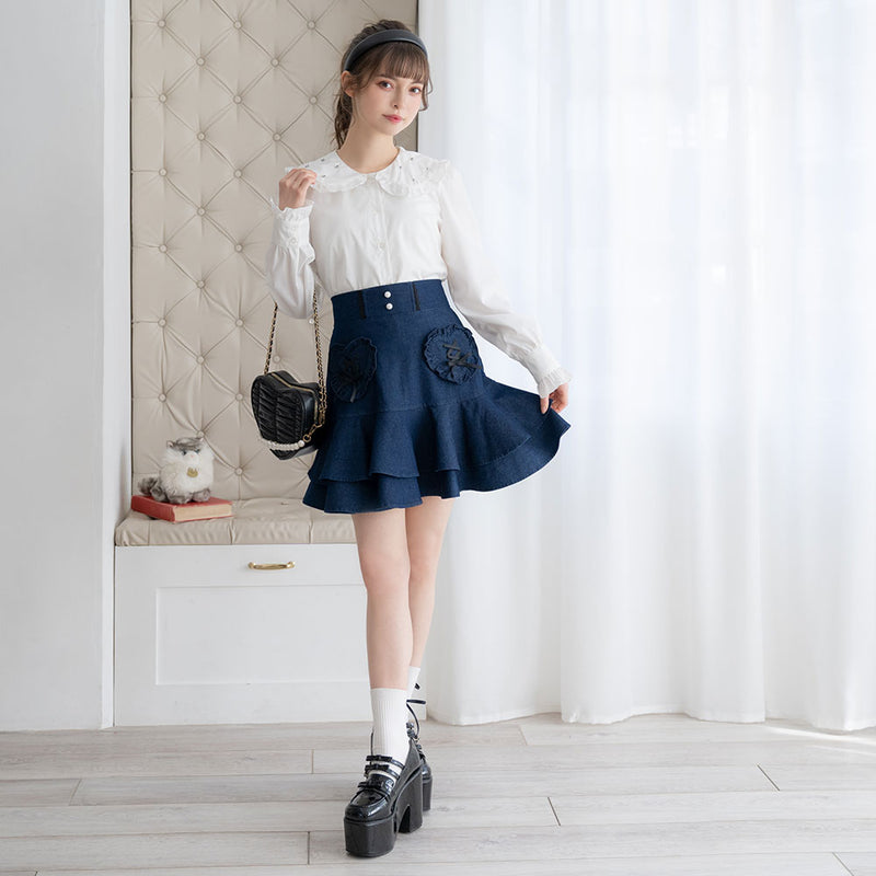 2buy20%OFFクーポン対象】レースアップハートポケットティアード