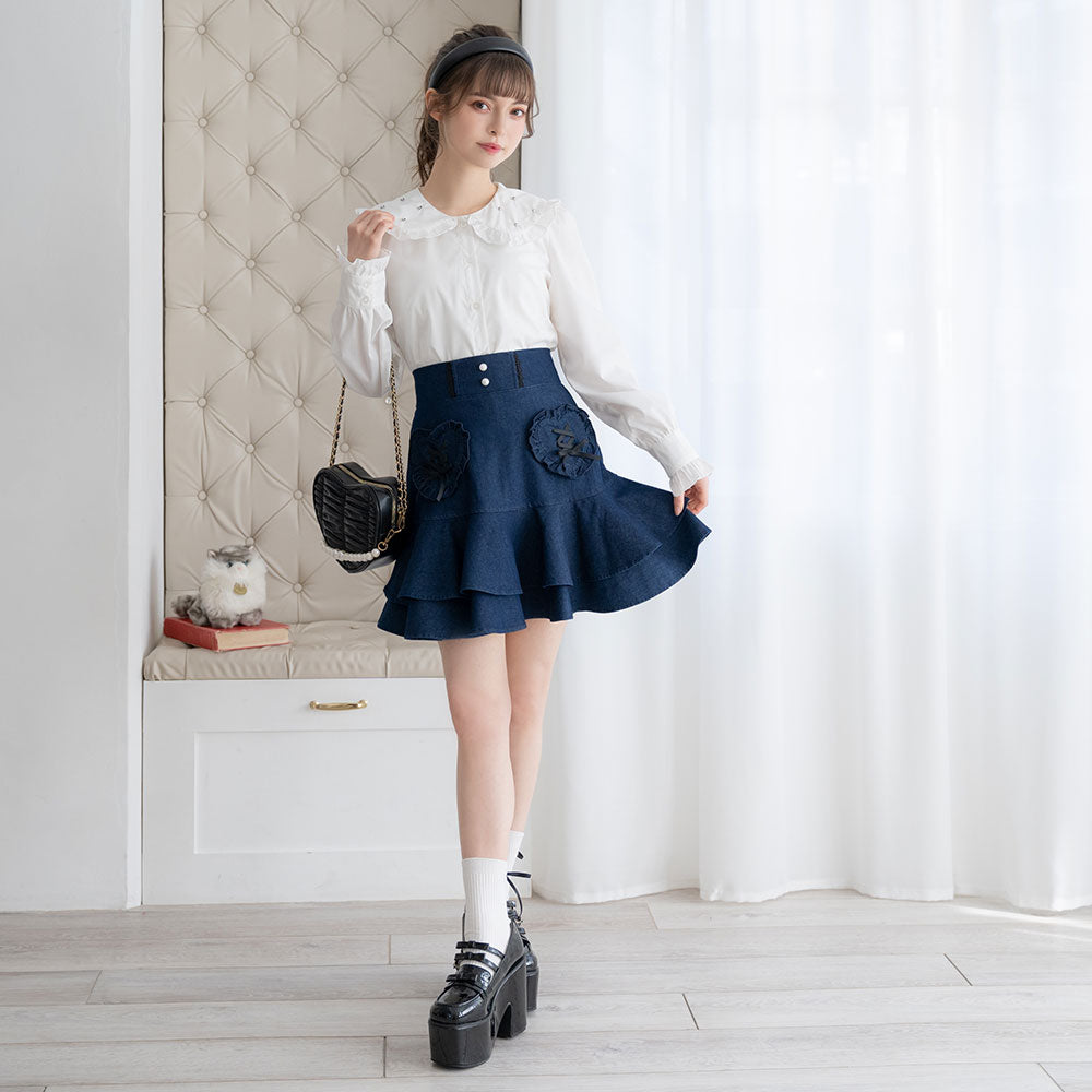 2buy20%OFFクーポン対象】レースアップハートポケットティアード