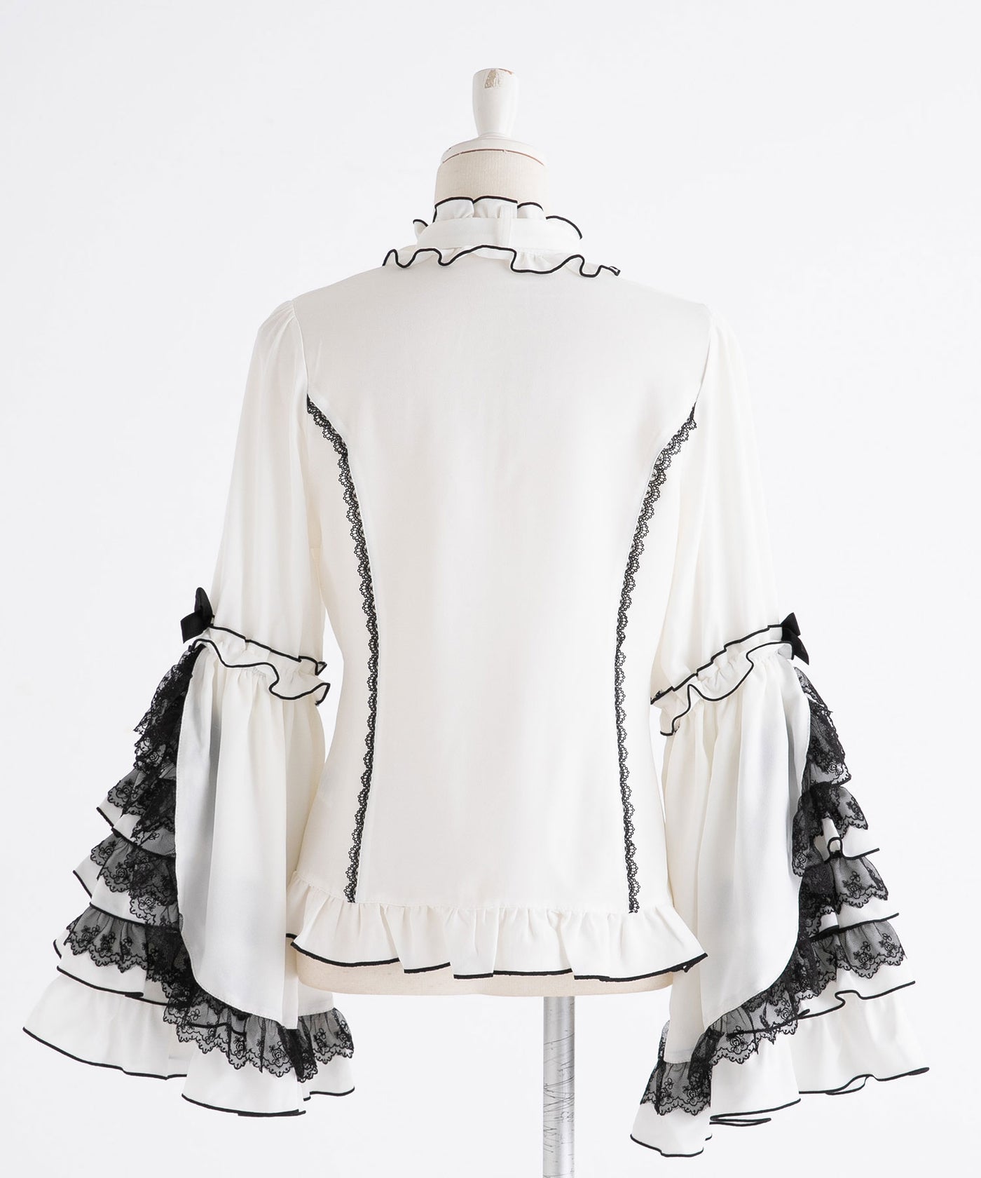 フリルハイネックレースリボンプリンセスブラウス – レディース