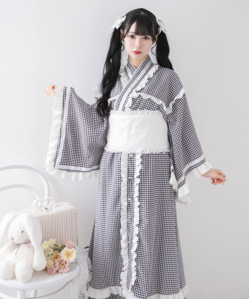 フリルリボンティアード浴衣 – レディースファッション通販の夢展望