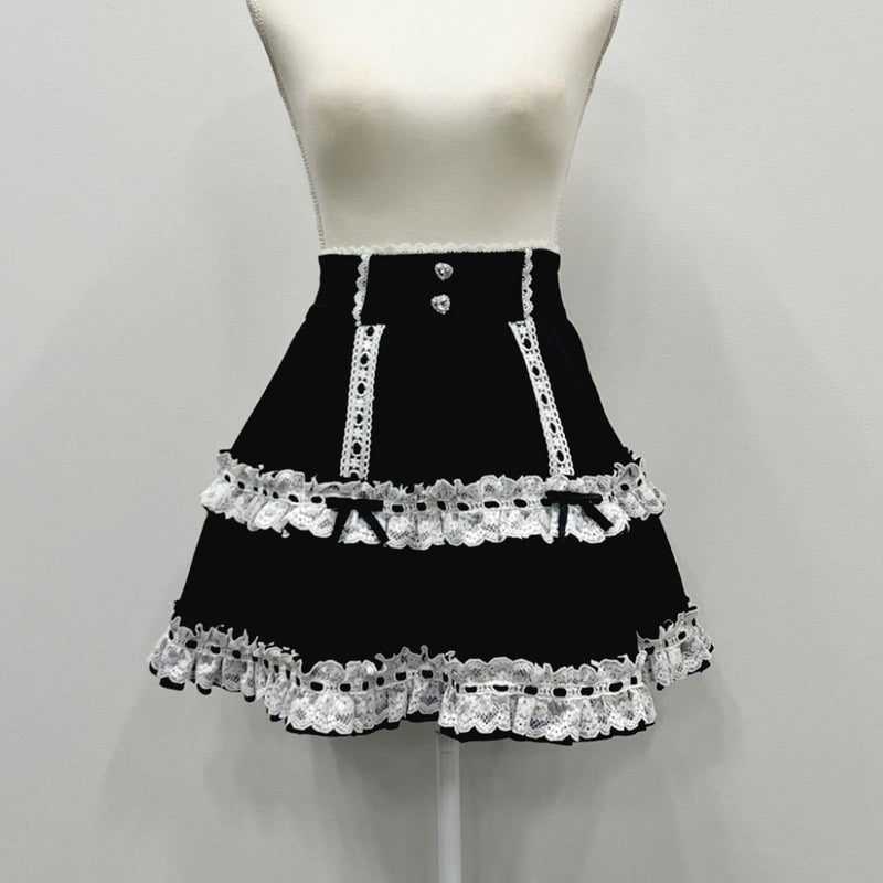 ハシゴレースティアードスカート – レディースファッション通販の夢