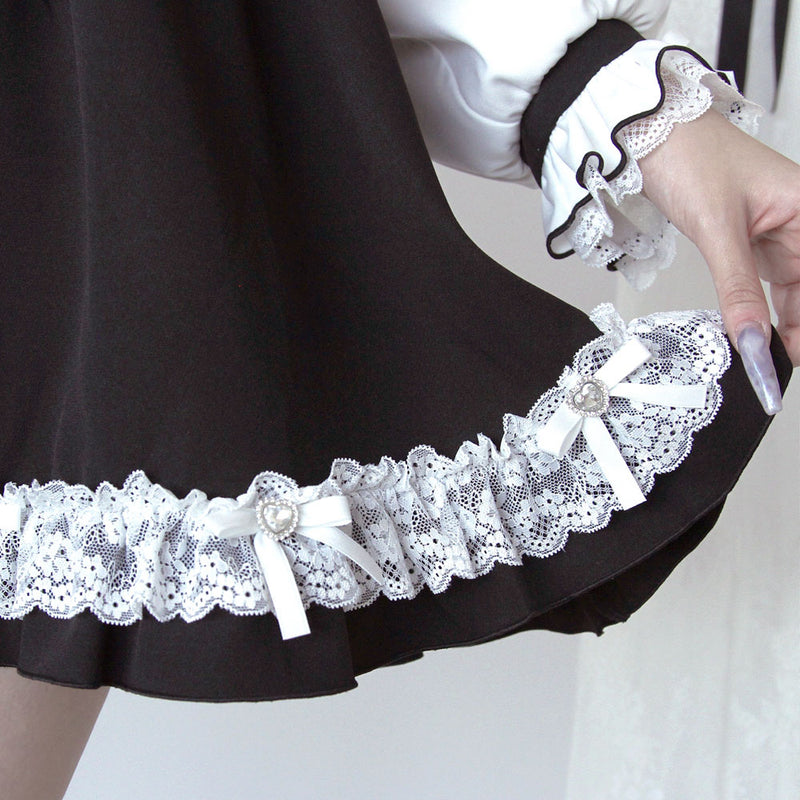 バラレースパールリボンハートビジューワンピース – レディース