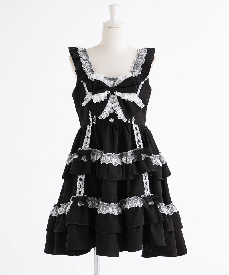 フリルたっぷりはしごレースリボンジャンスカ – レディース