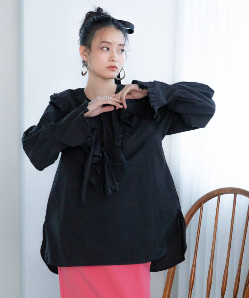 襟取り外し可能2wayフリルブラウス – レディースファッション通販の夢